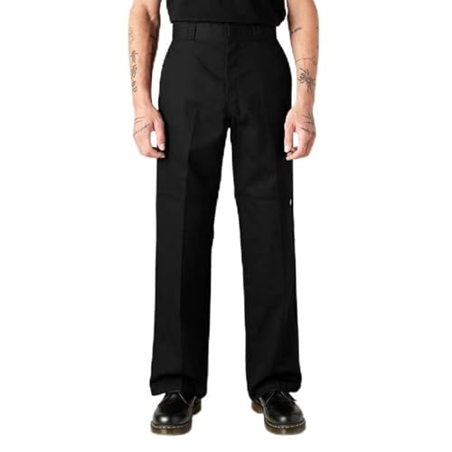 Dickies Herren Arbeitshose mit Doppelknie, Lockere Passform Lässige Business-Hose, Schwarz, 34W / 36L von Dickies