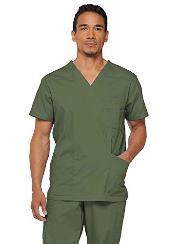 Dickies Herren Men's V-Neck Scrubs Top Medizinisches Schlupfhemd, olivgrün, XX-Large Groß von Dickies