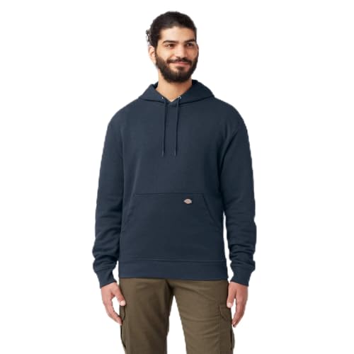 Dickies Herren Midweight Pullover Fleece Hoodie Regular Kapuzenpullover, Dunkelblau, XL von Dickies