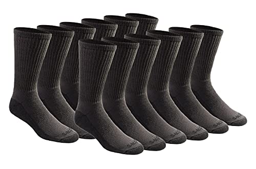 Dickies Herren Dri-tech Essential Moisture Control Crew, Available in M-XXL (6, Lässige Socken, Charcoal (12 Pairs), X-Large (12er Pack) von Dickies