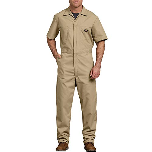 Dickies Herren-Overall, kurzärmelig, groß, Khaki, 3X-Groß von Dickies