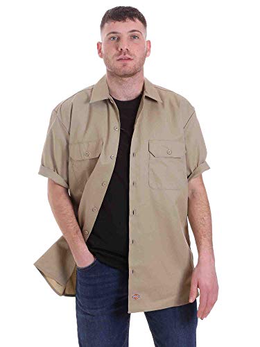 Dickies Herren Regular Fit Freizeit Hemd Shrt/S Work Shirt, Kurzarm, Beige (Khaki KH), Gr. XXX-Large (Herstellergröße: 3XL) von Dickies