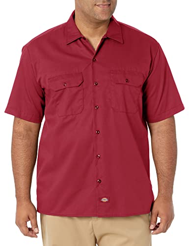 Dickies Herren Regular Fit Freizeit Hemd Shrt/S Work Shirt, Kurzarm, Rot (English Red ER), Gr. XX-Large (Herstellergröße: XXL) von Dickies