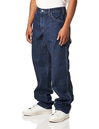 Dickies, Herren, Denim-Utility-Jeans, legere Passform, GESPÜLT INDIGOBLAU, 38W / 32L von Dickies