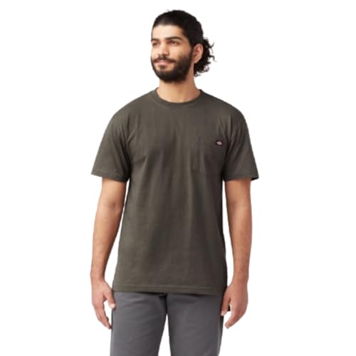 Dickies Herren Schweres Rundhalsausschnitt, Kurzärmelig, Groß T-Shirt, Black Olive, 3X-Large von Dickies