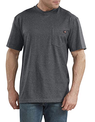 Dickies Herren Schweres Rundhalsausschnitt, kurzärmelig, groß T-Shirt, Anthrazitgrau meliert, XL/Tall von Dickies