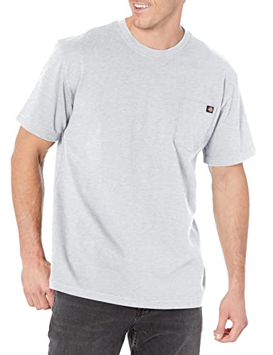 Dickies Herren Schweres Rundhalsausschnitt, kurzärmelig, groß T-Shirt, Aschgrau, X-Large Hoch von Dickies