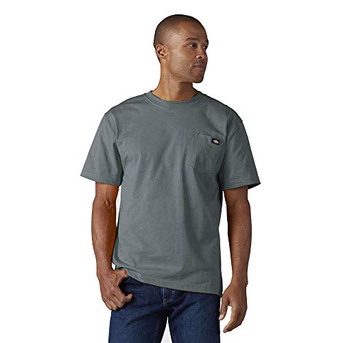 Dickies Herren Schweres Rundhalsausschnitt, kurzärmelig, groß T-Shirt, Blau-Smoke Blue, XX-Large Hoch von Dickies