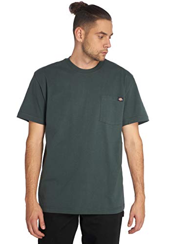 Dickies Herren Schweres Rundhalsausschnitt, kurzärmelig, groß T-Shirt, Hunter Green, XX-Large Hoch von Dickies