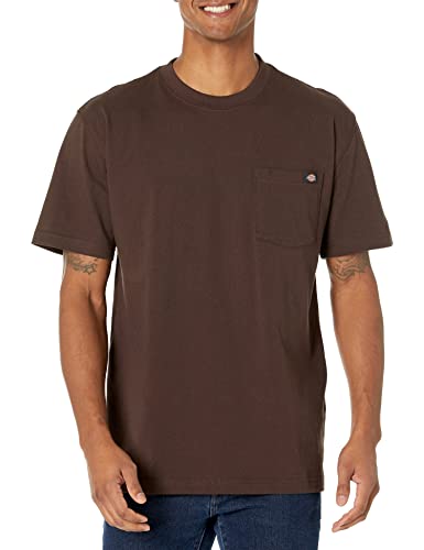 Dickies Herren Schweres Rundhalsausschnitt, kurzärmelig, groß T-Shirt, Schokoladenbraun, XX-Large Hoch von Dickies