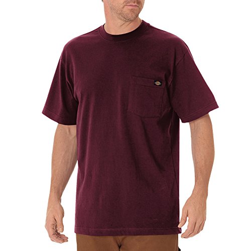 Dickies Herren Schweres Rundhalsausschnitt, kurzärmelig, groß T-Shirt, burgunderfarben, 3XL Tall von Dickies
