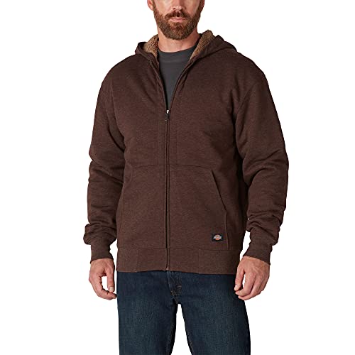 Dickies Herren Sherpa Lined Fleece Zip Hoodie Jacke, Chocolate Heather, Large von Dickies