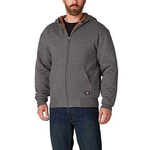 Dickies - Hoodie for Men, Sherpa Lined Hooded Sweatshirt, Water Repellent, Heather Grey, XXL von Dickies