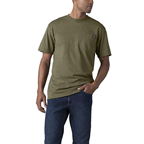 Dickies Herren Short Sleeve Heavyweight Crew Neck Pocket T-Shirt Henley-Hemd, Militär, Grün, L von Dickies