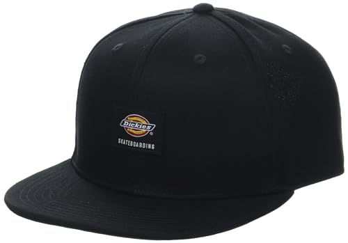 Dickies Herren Skateboarding Flat Bill Cap Verschluss, Schwarz, Einheitsgröße von Dickies