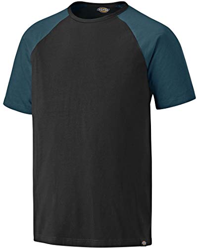 Dickies Herren Temp Iq Two-Tone T-Shirt, Black/Petrol, XL von Dickies