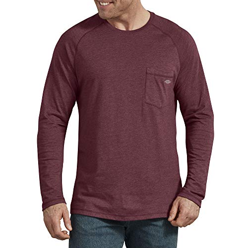 Dickies Herren Temp-iQ Performance Cooling Long Sleeve Big-Tall T-Shirt, Burgunderrot Heather, Large Hoch von Dickies