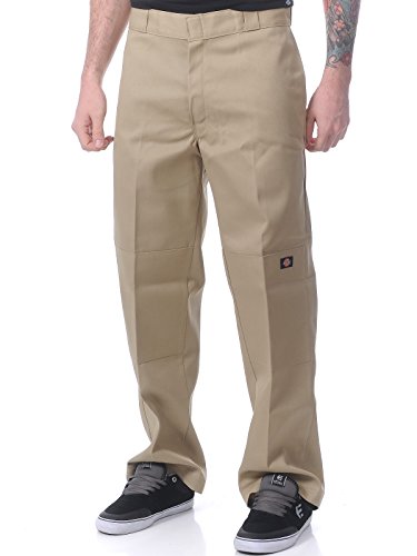 Dickies Herren Weites Bein Hose D/Knee Work Pant, Gr. W34/L34 (Herstellergröße: 34T), Beige (Khaki KH) von Dickies