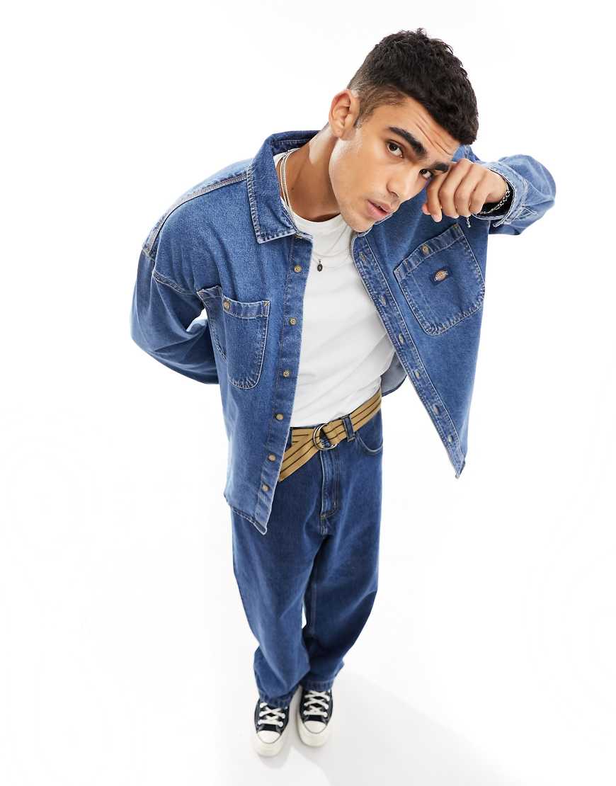 Dickies - Houston - Jeanshemd in klassischem Blau von Dickies