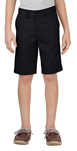 Dickies Khaki Big Boys' Slim Fit Stretch Flat Front Short, Black, 12 von Dickies