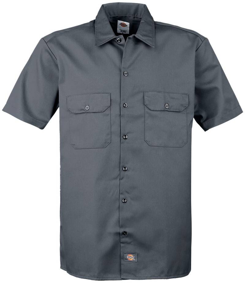 Dickies Kurzarmhemd - Short Sleeve Work Shirt - M bis XXL - für Männer - Größe L - charcoal von Dickies