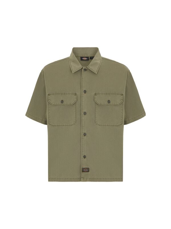 Dickies Kurzarmhemd - UNIONVILLE GD WORK SHIRT - S bis M - für Männer - Größe S - oliv von Dickies