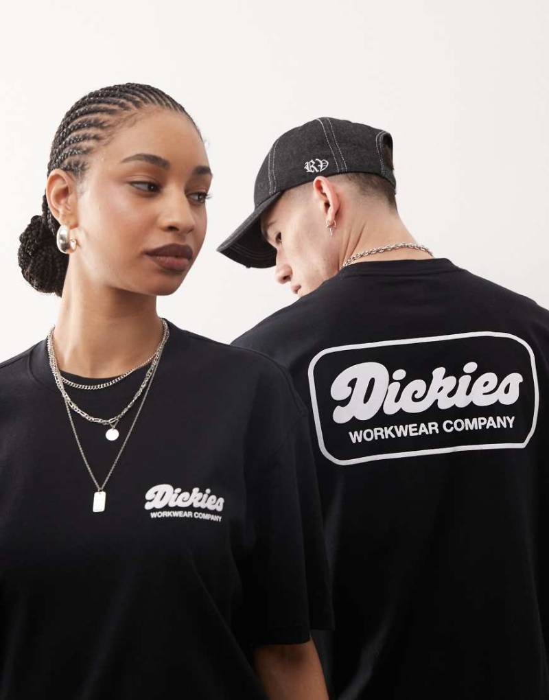 Dickies - Lewistown - T-Shirt in Schwarz mit Logo-Rückenprint von Dickies