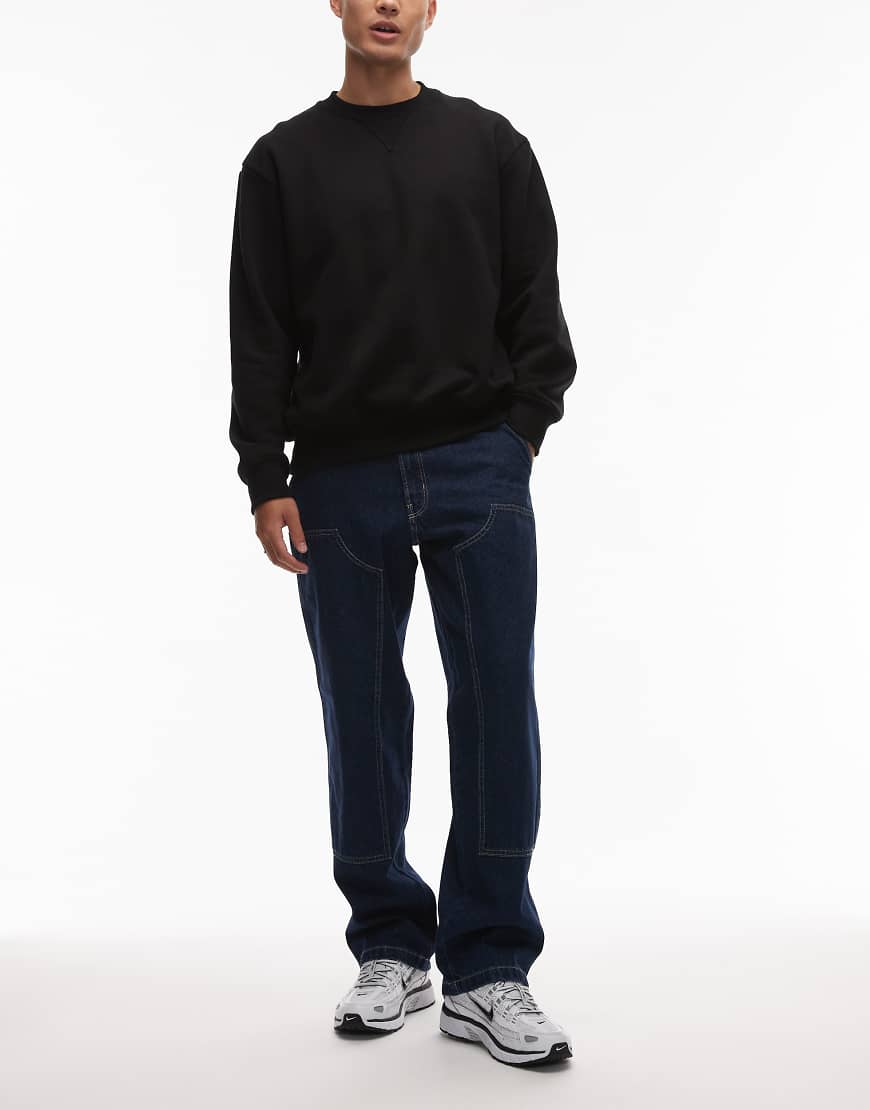 Dickies - Madison - Weite Jeans in Indigoblau mit doppellagiger Kniepartie von Dickies