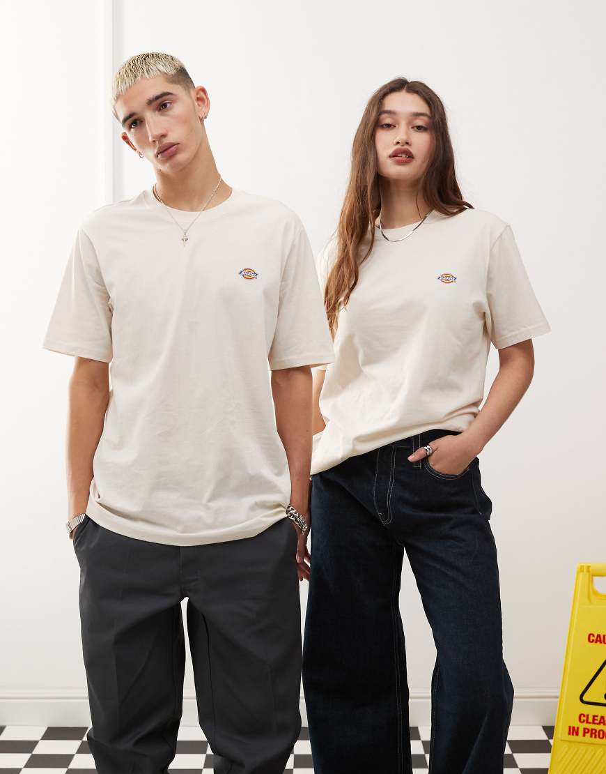 Dickies - Mapleton - T-Shirt in Steinbeige mit kleinem Logo auf der linken Brust-Neutral von Dickies