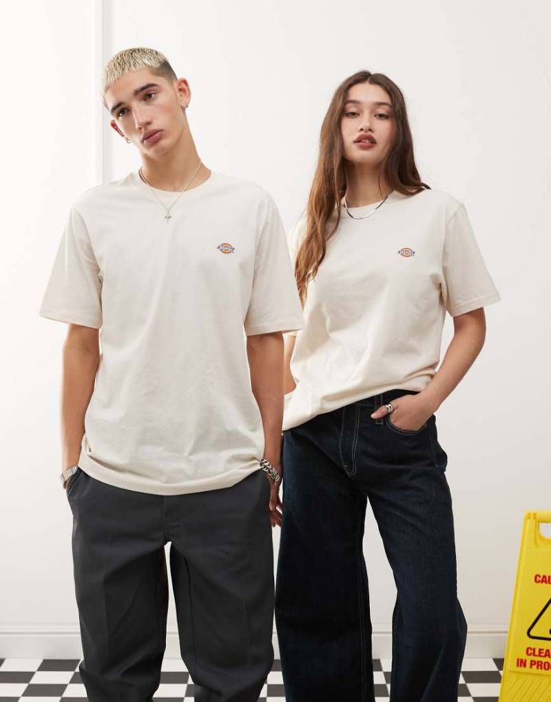Dickies - Mapleton - T-Shirt in Steinbeige mit kleinem Logo auf der linken Brust-Neutral von Dickies