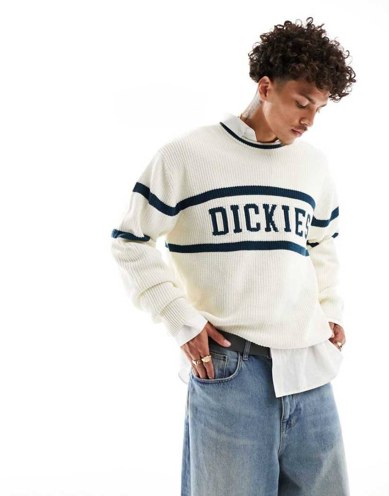 Dickies - Melvern - Strick-Sweatshirt in Ecru und Grün, exklusiv bei ASOS-Green von Dickies
