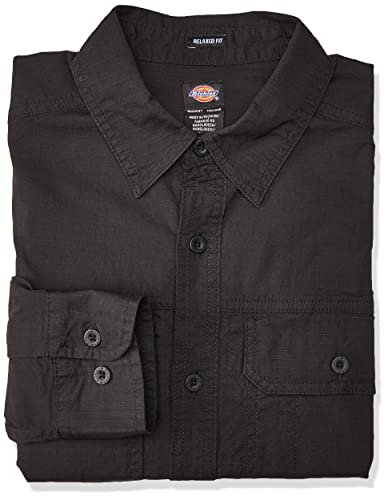Dickies Men's Flex Ripstop Long Sleeve Shirt, Black, 2XL von Dickies