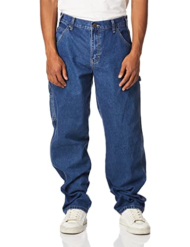 Dickies Herren Relaxed Straight Fit Carpenter Jeans, Indigoblau, 33W / 34L von Dickies