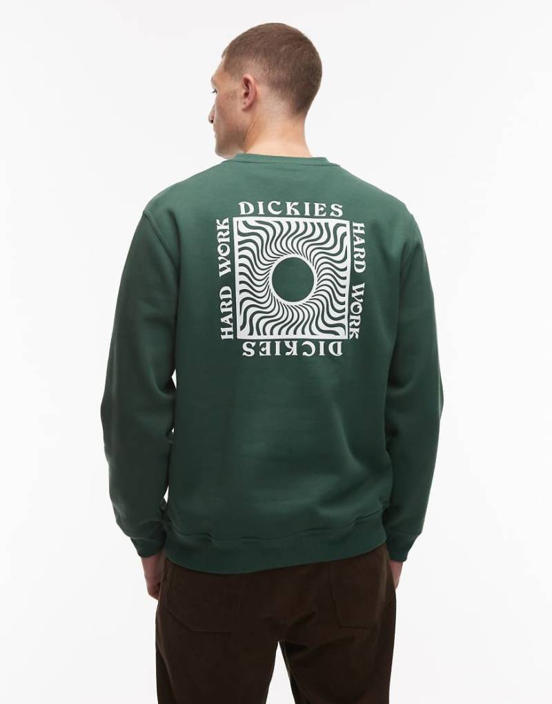 Dickies - Oatfield - Sweatshirt in Dunkelgrün mit Rückenprint Dickies - Oatfield - Sweatshirt in Dunkelgrün mit Rückenprint von Dickies