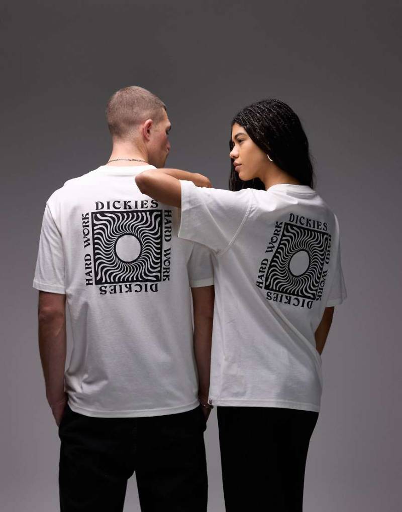 Dickies - Oatfield - T-Shirt in Wollweiß mit Rückengrafik von Dickies