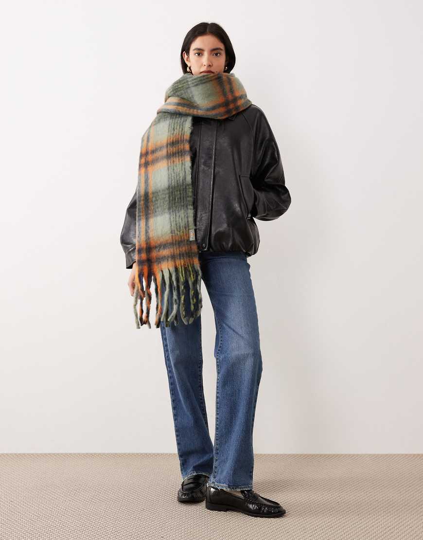 Dickies - Oversize-Schal in Hellgrün und Orange von Dickies