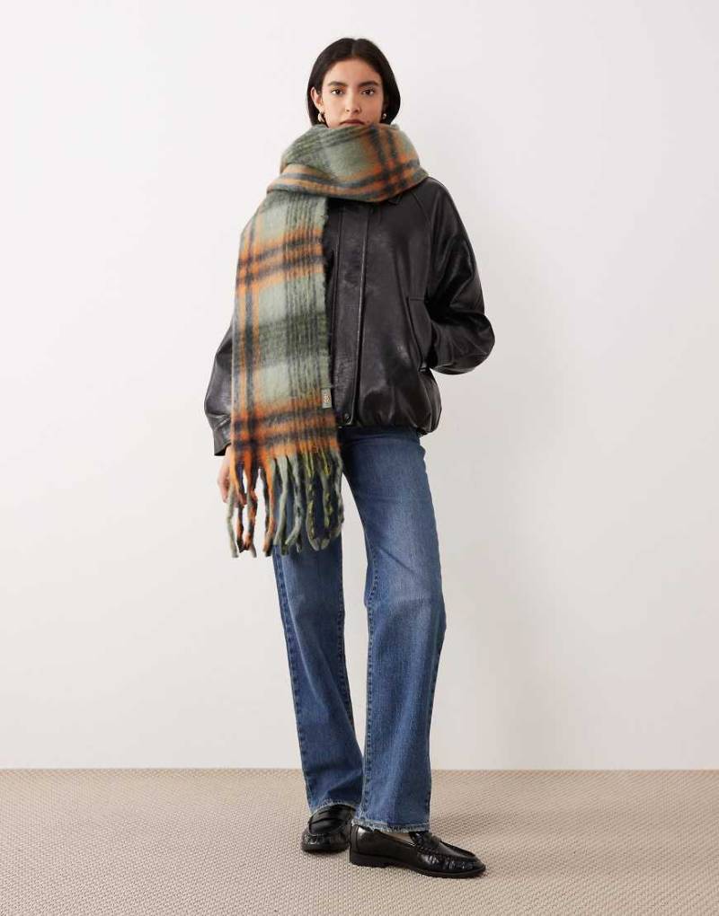 Dickies - Oversize-Schal in Hellgrün und Orange von Dickies