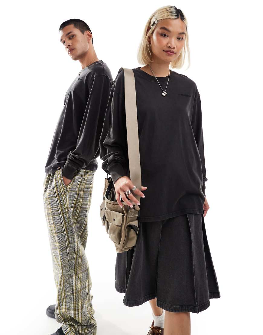 Dickies - Plentywood - Langärmliges Shirt in verwaschenem Schwarz von Dickies