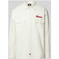 Dickies Regular Fit Freizeithemd mit Brusttaschen Modell 'LEWISTOWN' in Offwhite, Größe L von Dickies