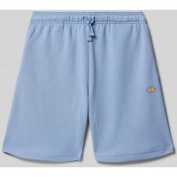 Dickies Regular Fit Sweatshorts mit Label-Print Modell 'MAPLETON' in Bleu, Größe 164 von Dickies