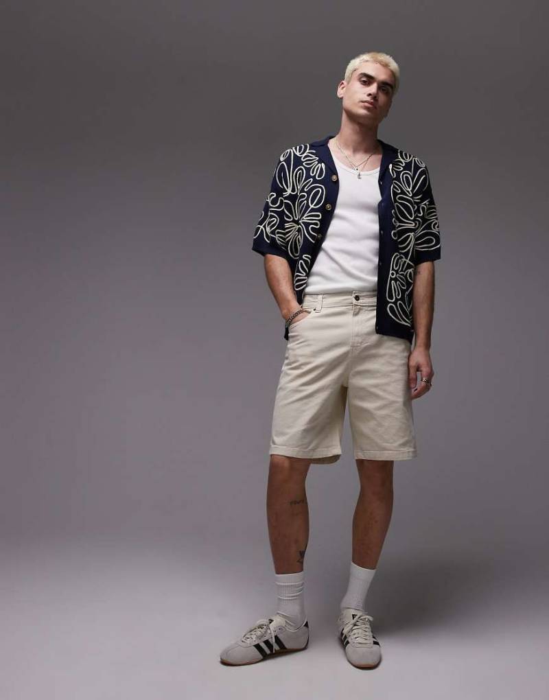 Dickies - River Ranch - Work-Shorts im Western-Design in Wollweiß von Dickies