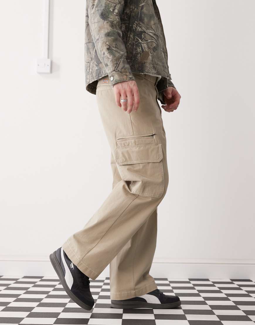 Dickies - Riverbend - Cargo-Hose im Workwear-Look in Hellbraun von Dickies