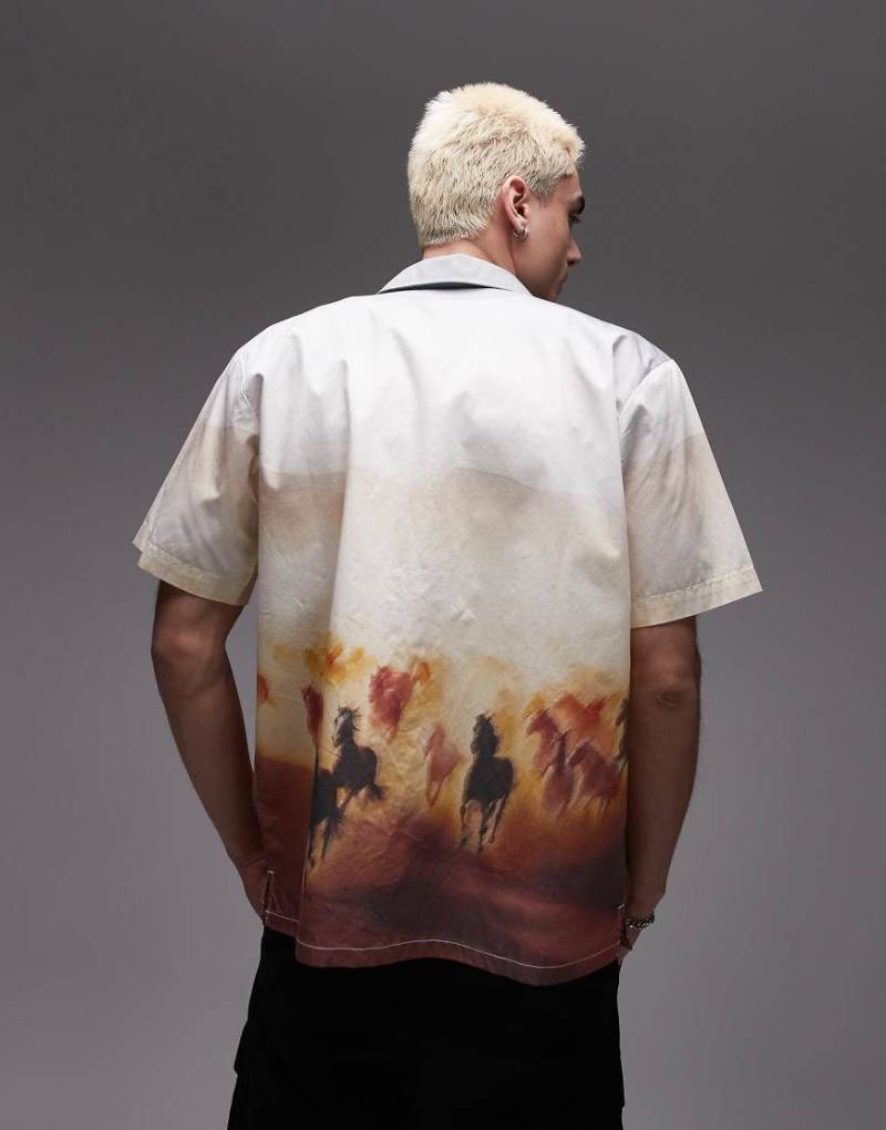 Dickies - Running Wild - Hemd in Hellbraun mit Western-Print von Dickies