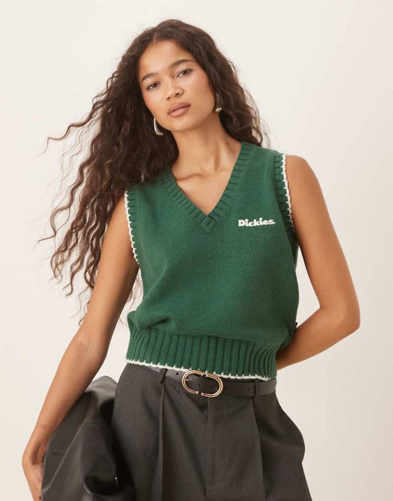Dickies - Slayden - Pullunder in Dunkelgrün-Bunt von Dickies
