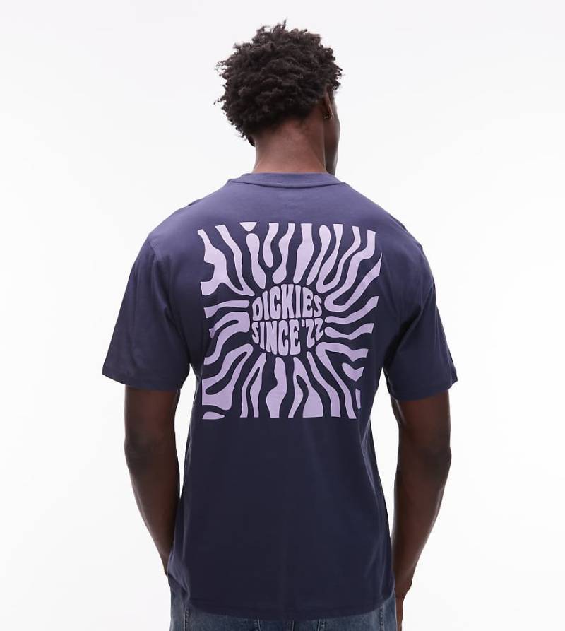 Dickies - South Bloomfield - T-Shirt in Marineblau mit abstraktem Grafikprint am Rücken, exklusiv bei ASOS von Dickies