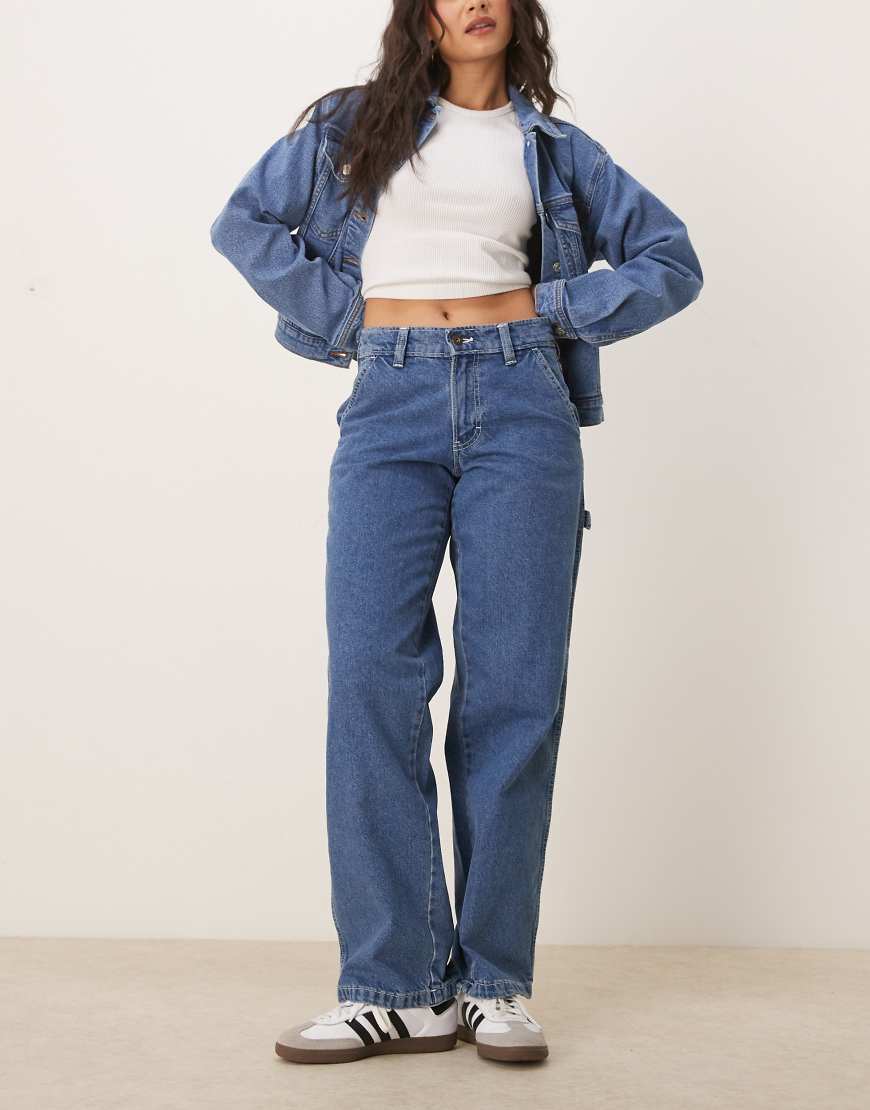 Dickies - Stevensville -Weite Carpenter-Jeans in klassischem Blau von Dickies