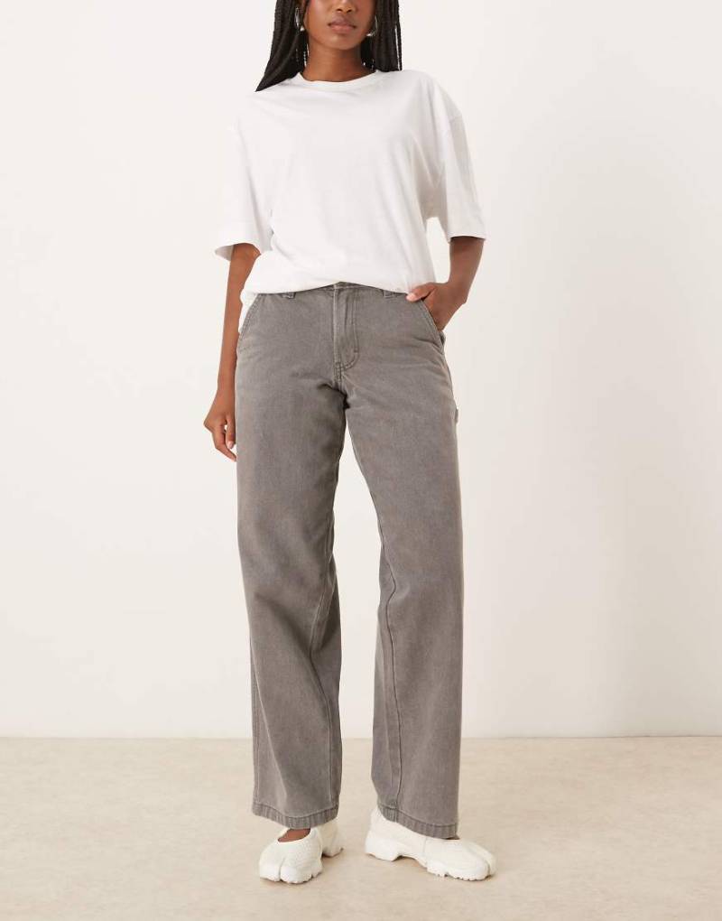 Dickies - Stevensville - Weite Denim-Jeans in getönter grauer Waschung von Dickies