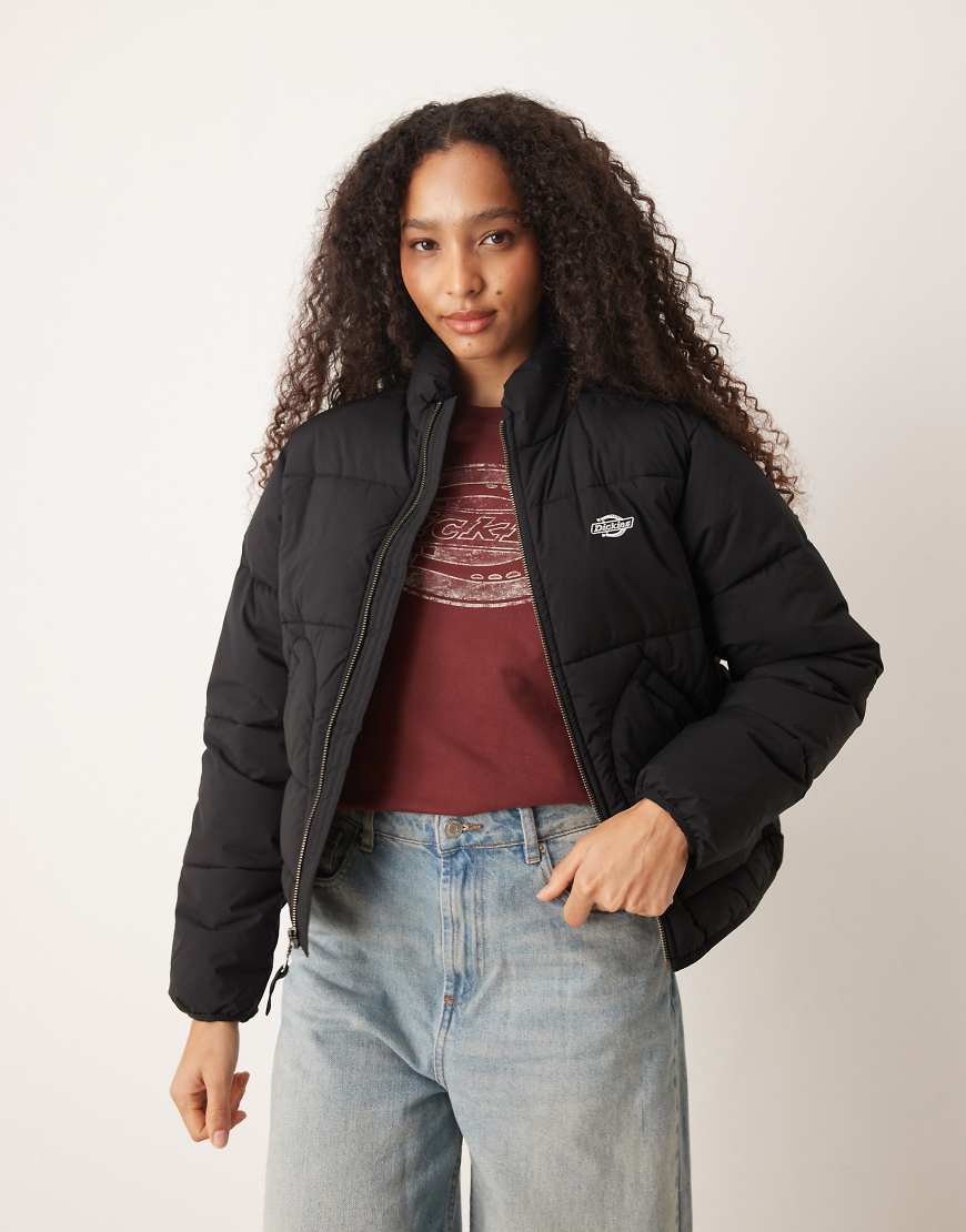 Dickies - Summerdale - Oversize-Pufferjacke in Schwarz von Dickies