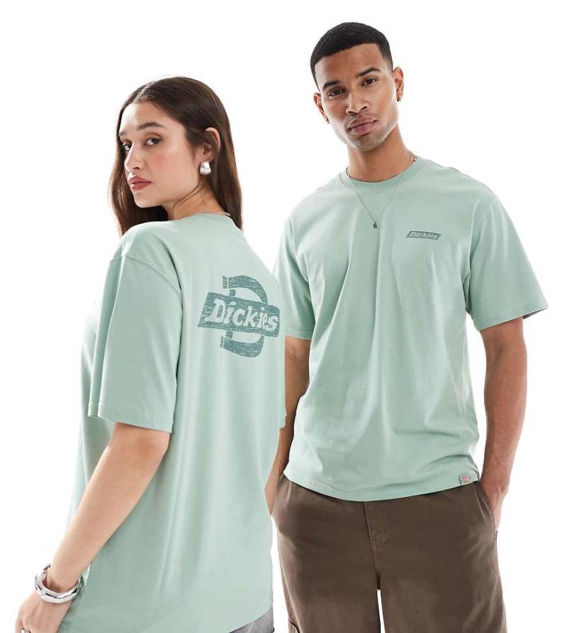 Dickies - T-Shirt in Hellgrün mit Heritage-Logoprint am Rücken, exklusiv bei ASOS von Dickies