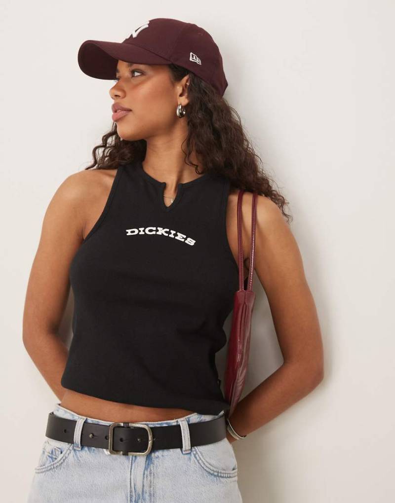 Dickies - Trägertop in Schwarz mit V-Ausschnitt von Dickies